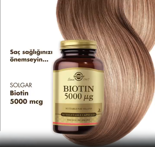 Solgar Biotin 5000 Mg 50 Kapsül