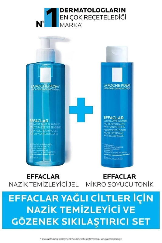 Effaclar Yağlı Ciltler Için Nazik Temizleyici Ve Gözenek Sıkılaştırıcı Set