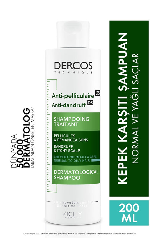 Dercos Anti-Dandruff Kepek Karşıtı Şampuan Normal & Yağlı Saçlar 200 ml 3337871330286